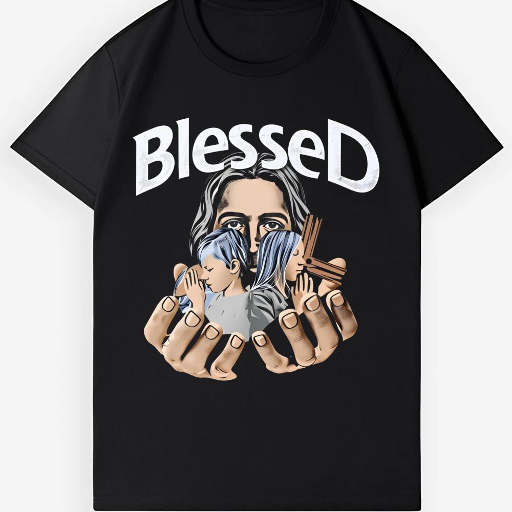Blessed Religious Family Graphic T-Shirt Unisex Faith Casual Tee XL