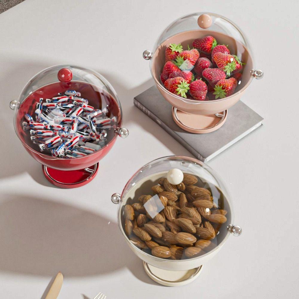 Transparent Sphere Fruit Snack Box High Footed Coffee Capsule Storage Rack  Countertop