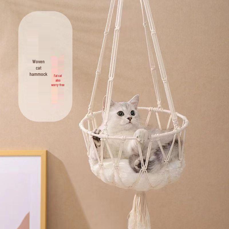 Cat Window Hammock with Removable Hanging Bed and Swinging Basket Design