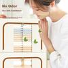 Baicaoyuan Oxford Fabric Storage Box, Clothes And Quilt Organizer, Storage Container, Baina Box, 36L, Off-White, 1 Piece