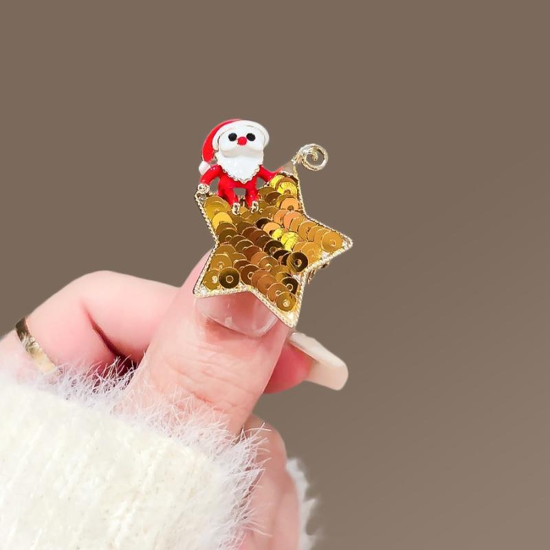 Cartoon Snowman Christmas Tree Brooches For Women Versatile Light Luxury Lapel Pin Clothing Accessories Party Gifts