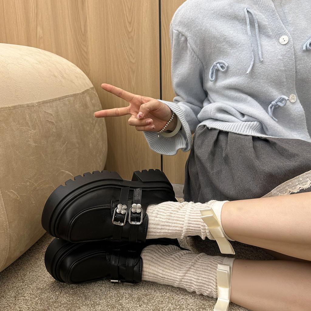 2024 Autumn Shoes for Women Platform Casual Woman Pumps British Style Oxfords Round Toe Female Footwear Preppy New Retro