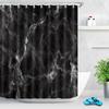 Golden Geometry Rhombus Nordic Marble Texture Shower Curtains Bathroom Curtain Waterproof Polyester Fabric For Bathtub Decor