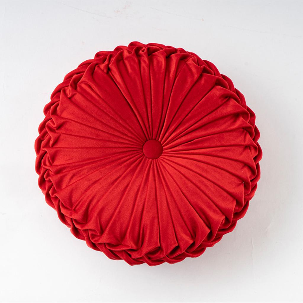 40cm Round Pumpkin Pillow Button Pillow Solid Color Drifting Window Tatami Cushion Thickened Chair Cushion
