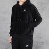 Jordan Air Fleece Hoodie With Vertical Stripes Men Hoodie Black CD5740-010