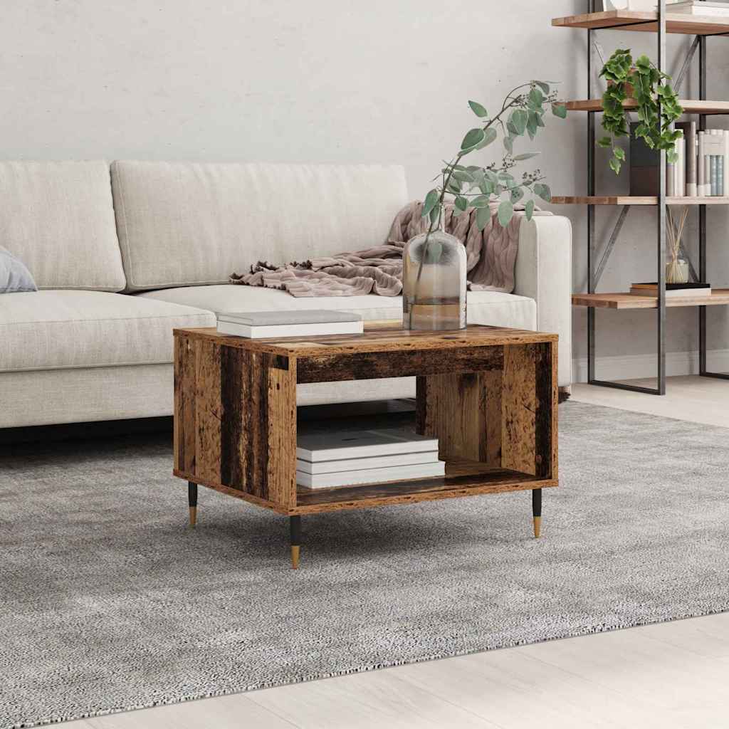 Coffee Table Reclaimed Wood Look 60 x 50 x 40 cm Wood Based Material