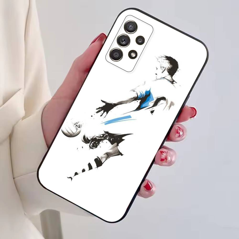 Abstract figure Soccer Support Phone Case For Samsung S25,S24,S21,S22,S23,S30,Ultra,S20,Plus,Fe,Lite,Note,10,Black Cover