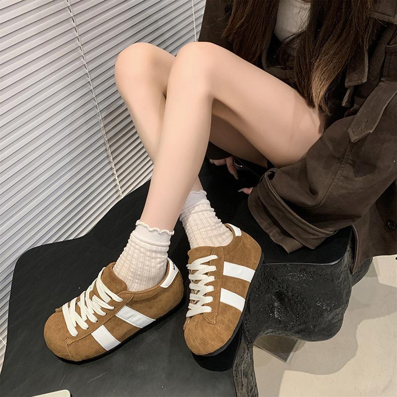 Ugly cute women's autumn new retro color matching board shoes versatile casual