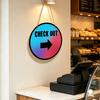 Check Out Arrow Metal Wall Art 7.87x7.87 / 11.81x11.81 Inch Round Aluminum Sign for Shop Cafe Restaurant Business Wall Decor