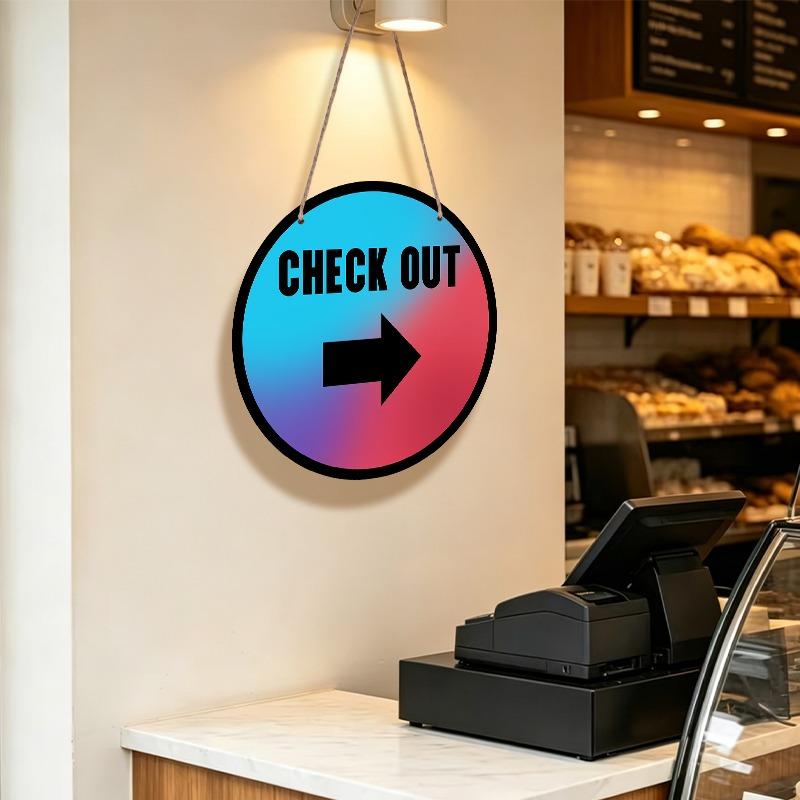 Check Out Arrow Metal Wall Art 7.87x7.87 / 11.81x11.81 Inch Round Aluminum Sign for Shop Cafe Restaurant Business Wall Decor