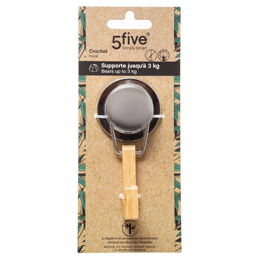 Bamboo Hook Type Hanger with Suction Cup