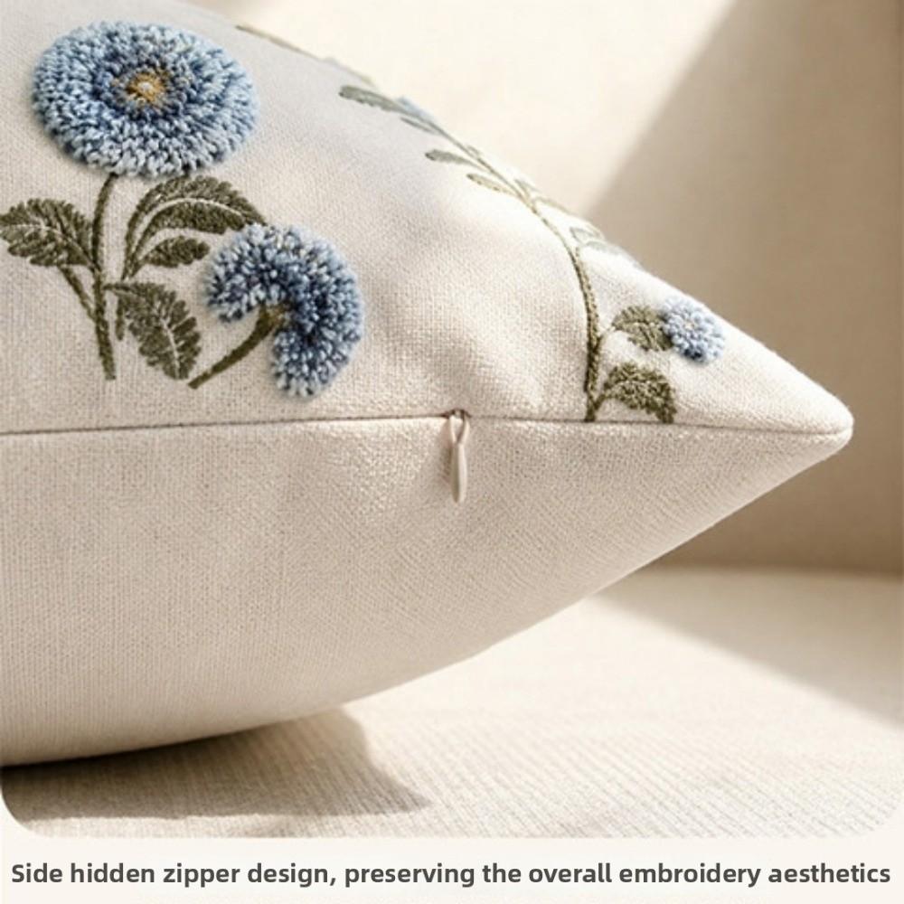 Retro Flowers Cushion Covers Embroidered Decorative Pillowcase Throw Pillow Covers Holiday Party