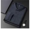 Long Sleeve Men's Autumn Minimalist Lapel Collar Versatile Polo Shirt