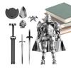Action Figure Model - Full Body Robot Medieval Knight - Desktop Decorative Multi-Jointed Medieval Knight Full Body Model | 360 Rotating Head Flexible