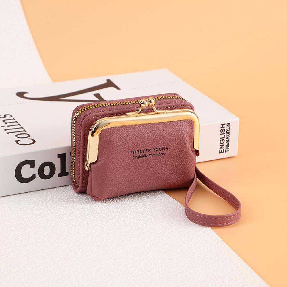 Fashion PU Leather Women Short Wallet Zipper Hasp Waterproof Coin Purse Multi-Cards Slim Small Wallet Women Girls
