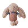 Cartoon Rabbit with Overalls Pendant Plush Dolls Keychain Pendant Fashion Coin Bag Ornaments Keyring for Keys Gift
