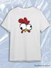 TeeSensation White Crew Neck Short Sleeve T-Shirt with Cartoon Rooster Face Print