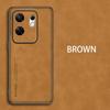 Luxury Sheepskin Leather TPU Shockproof Phone Case for Infinix/VIVO Zero 30 4G Plain Design Business Men