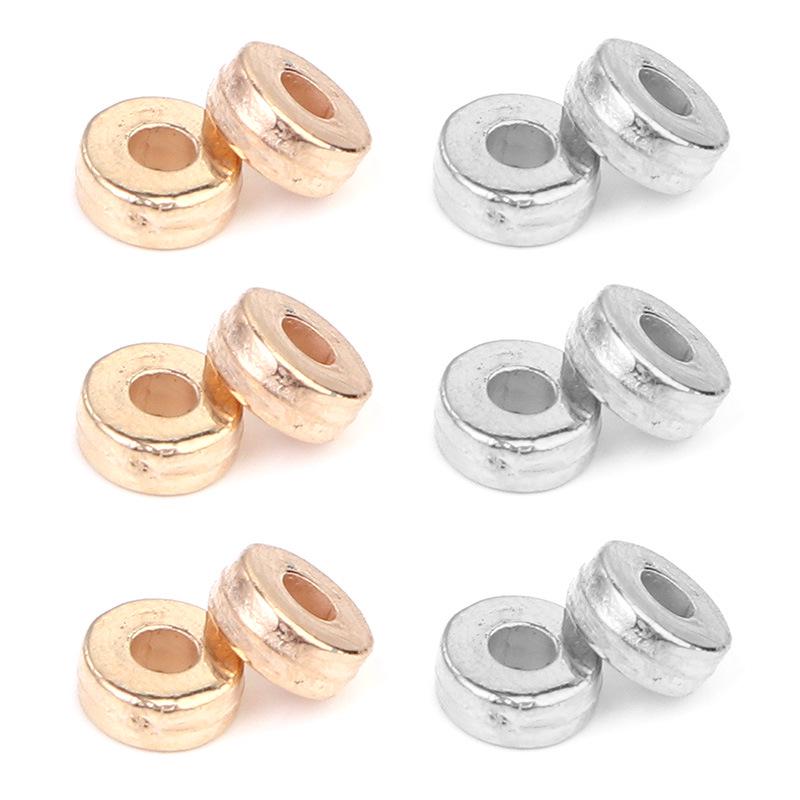 100-Pack Golden Flat Round CCB Spacer Rings for DIY Jewelry Making