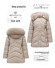 Women's Mid-Length Slimming Down Cotton Jacket with Large Fur Collar - Winter Padded Coat for Mothers & Elderly.