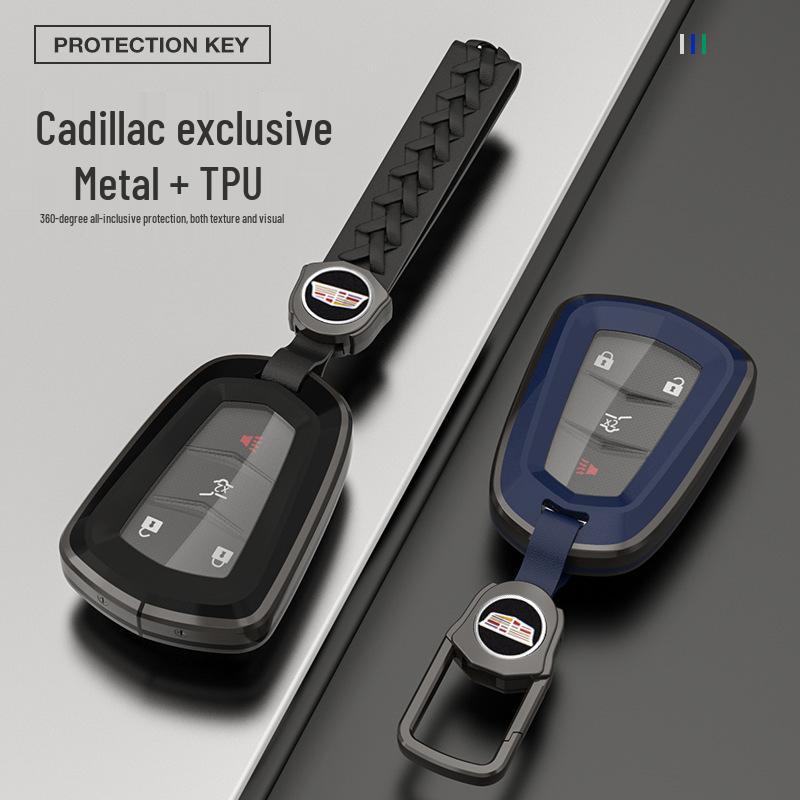 Cadillac Premium Key Case for XT5, CT5, XT4, XTS, ATSL, CT6, XT6, CT4 - Suitable for Men & Women