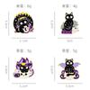 Original Enamel Alloy Brooch Cartoon Black Cat Magician Animal Lapel Pin for Backpack Clothes Decoration Cute Badge Accessory
