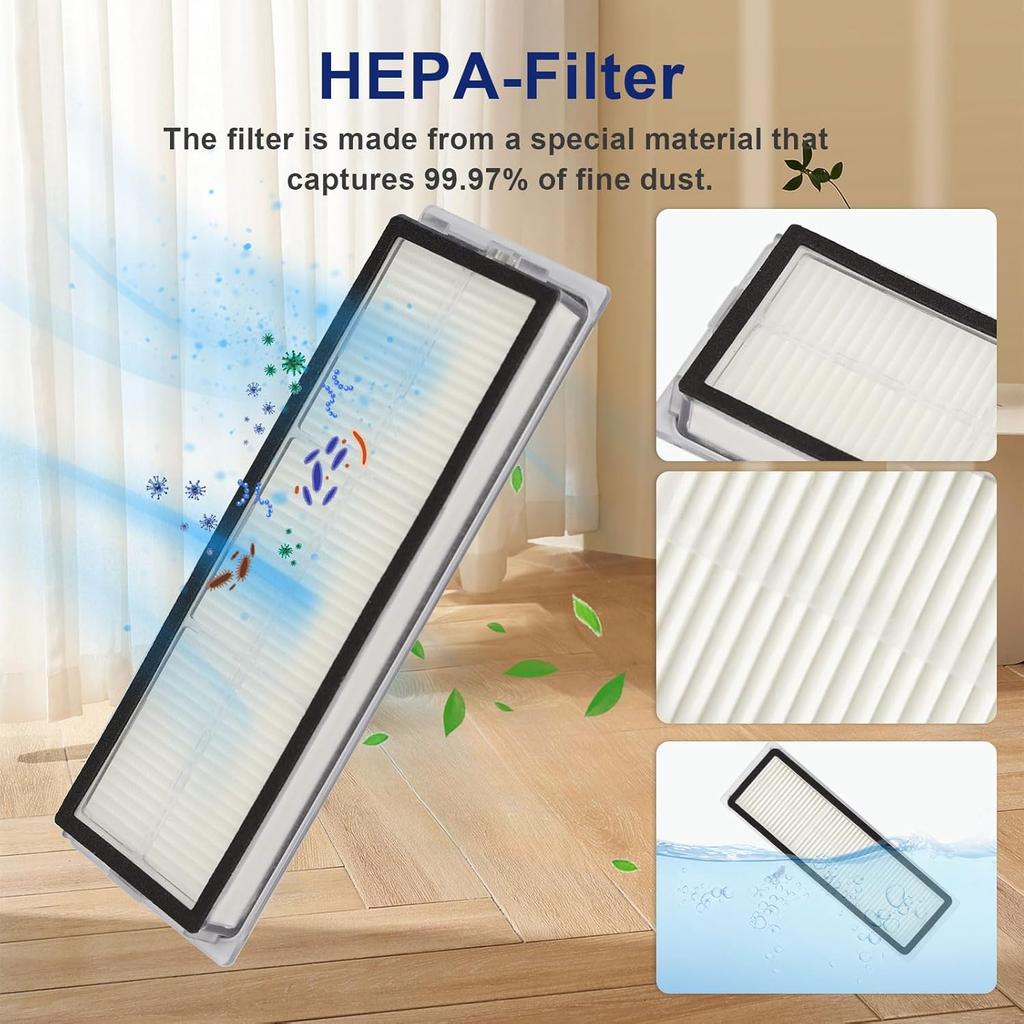 15 PCS Accessories Kit for Dreame L20 Ultra/ L30 Ultra Robot Vacuum Cleaner, Replacement Parts Main Brush, Side Brush, Washable Filter, Mop Pads,