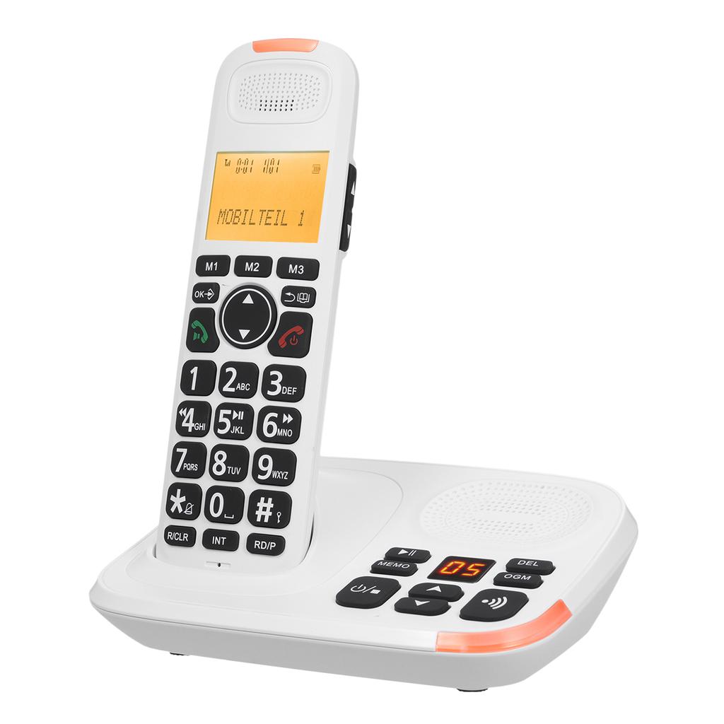 Sistem telefonic extensibil fără fir Bisofice cu suport de răspuns telefonic 3 linii Afișează ID apelant