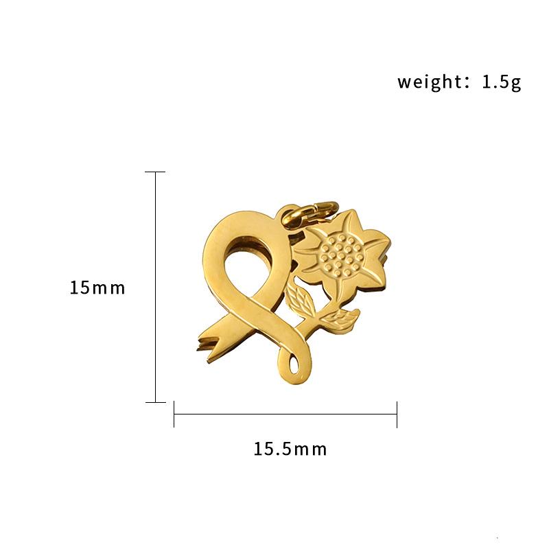 Halloween Ghost Pumpkin Spider Pendant 18K Gold Plated Stainless Steel Jewelry Diy Accessories