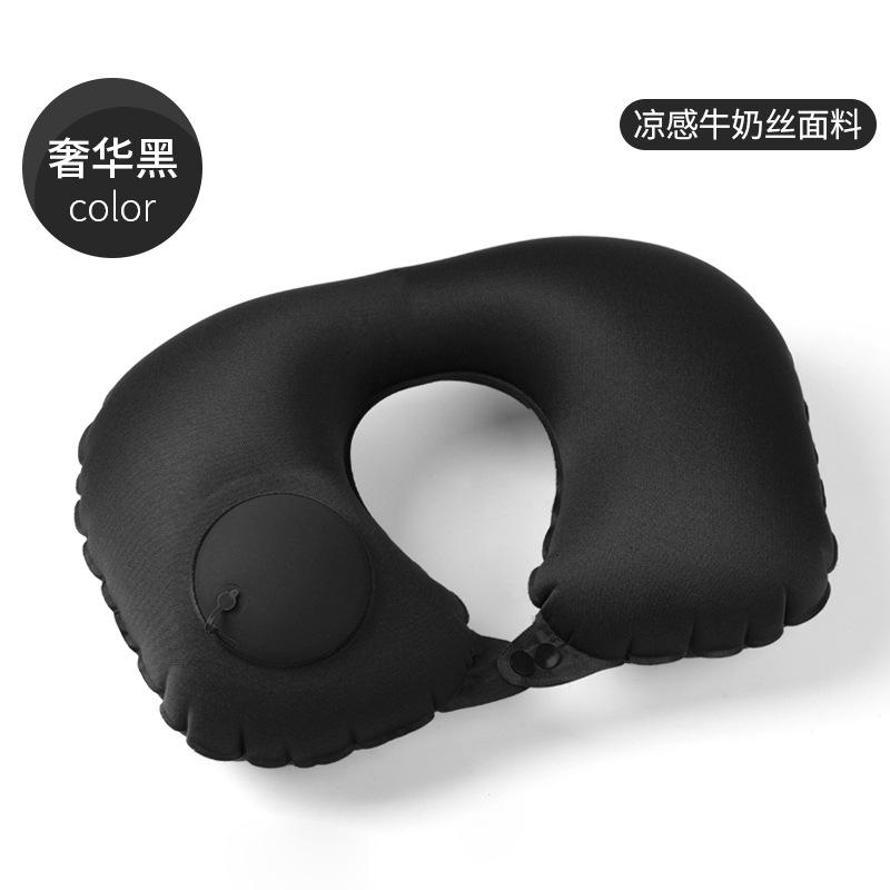 Press inflatable pillow travel portable aircraft headrest can be stored inflatable u-shaped pillow nap neck pillow
