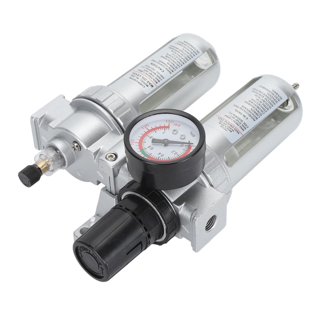  Filter Pressure Regulator 1/4 Inch Aluminum Alloy PC and Plastic Compressed  Filter