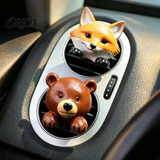 Car Scent Diffuser for Women Air Outlet Clip, Raccoon/Fox/Kangaroo/Polar Bear/Guinea Pig Shape, Universal Cute Animal Aromatherapy Fit Ornament, Clip