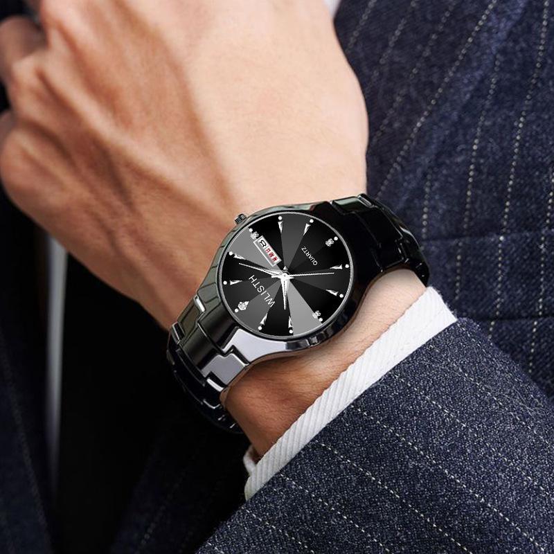 Wolis Waterproof Luminous Calendar Quartz Watch for Men & Women - Steel Band Business Couple Wristwatch