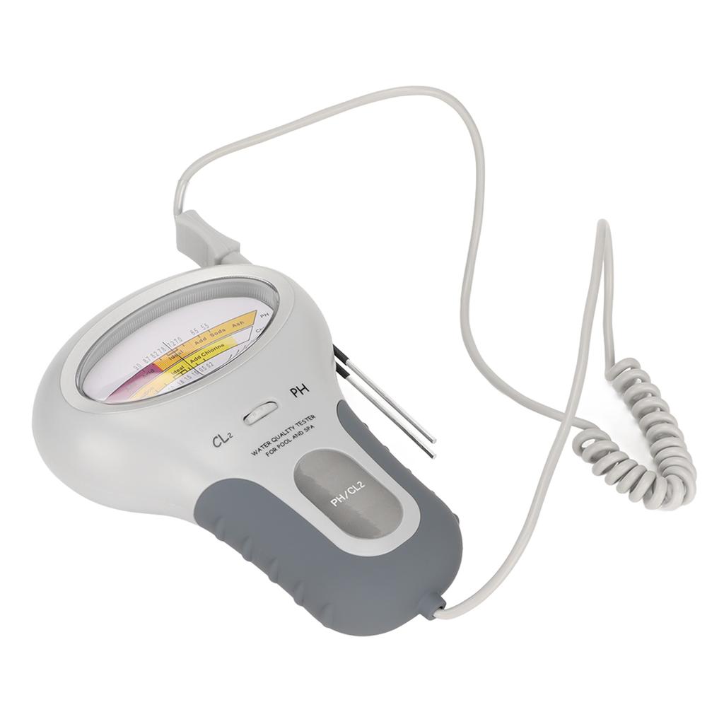 Water Chlorine and PH Meter Large Screen Battery Powered Portable Water Quality Tester with Probe for Swimming Pool Spa