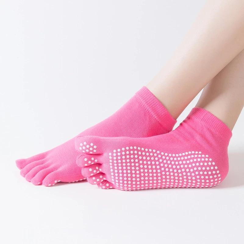 Non Slip Floor Socks Bag Toe Open Toe Yoga Socks Women