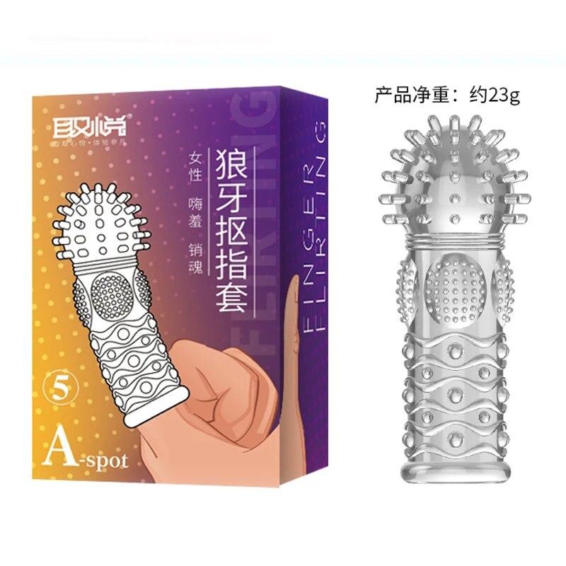 Clitoris Stimulate Condoms for Women Vaginal Sex Finger Sleeves Penis G Spot Massage Sex Toys For Couples Finger Extender
