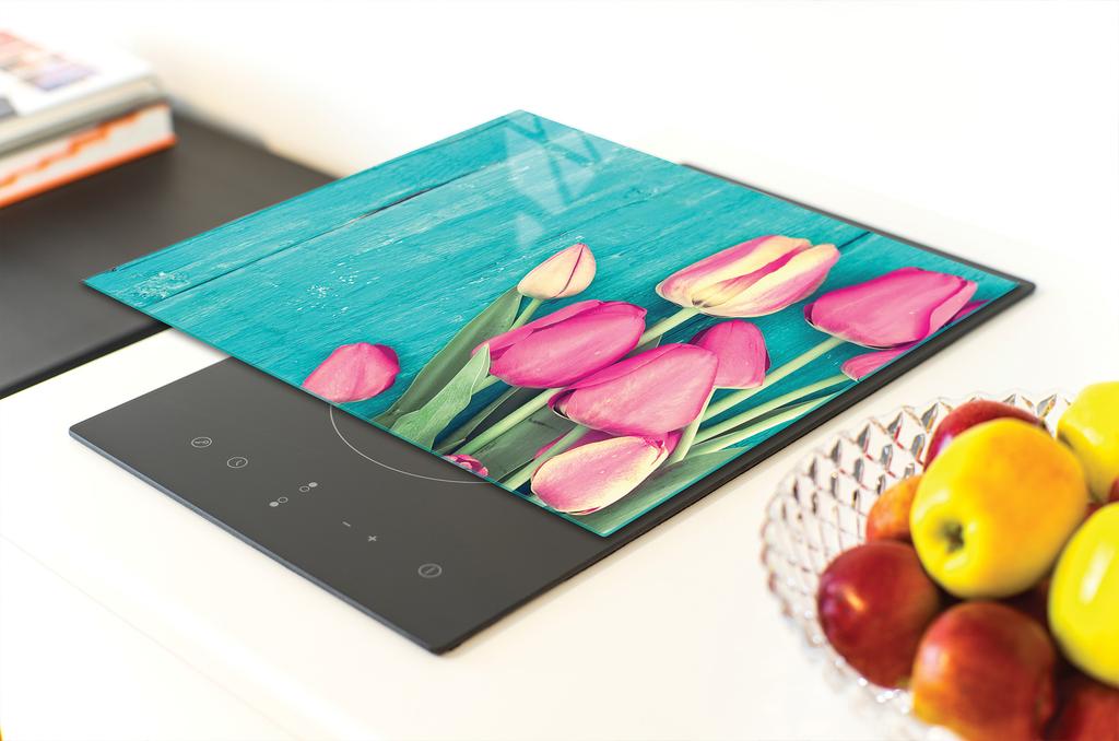 SZKLANA DESKA DO KROJENIA 40x30 TULIPANY