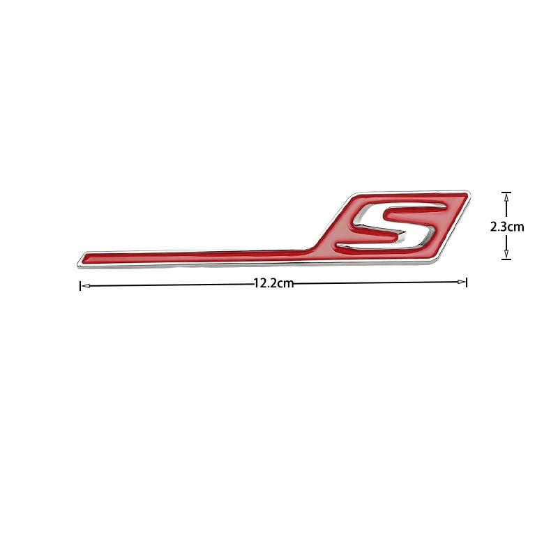 3D ABS S Logo Badge Emblem Car Trunk Stickers For Mercedes Benz AMG E63S C63S GLC63S GLE63S GLS63S GTS GT43S GT53 GT50 CLA45S