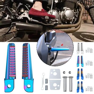 1 paar Fuß Peg Aluminium Legierung Hinten Fuß Reiter Ruht Motorrad Hinten Fußstützen Für YAMAHA Für HONDA V7I4