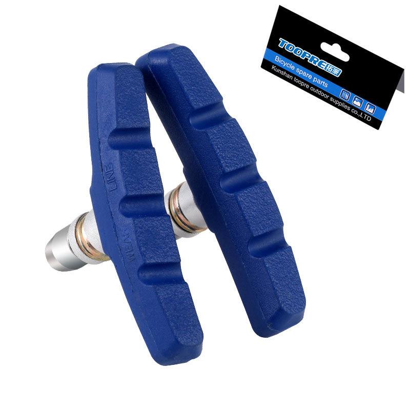 1Pairs Bicycle Brake Pads Road Bike V Brake Holder Pads Shoes Blocks Rubber Pad Wear Resistant Bike Brake Shoe Bicycle Part