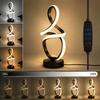 USB Powered Desk Lamp Dimmable Brightness Nightstand Lamp Modern Bedside Lamp  Beauty Salon