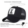 Herren Baseballkappe mit Kaninchenstickerei Mesh-Hut Outdoor Verstellbar Sonnenschutz Freizeit-Hut Frühling Herbst Reise Tourismus Strandurlaub