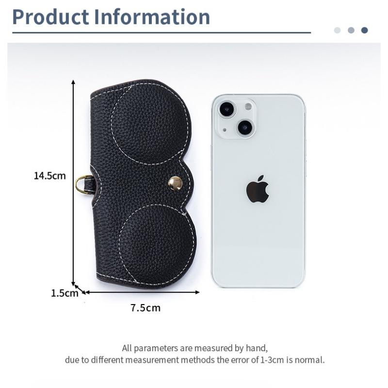 New Women Sunglasses Cover Genuine Cowhide Padded Protection Sunglasses Case 2026 New Portable Leather Eyewear Storage Pouch Bag
