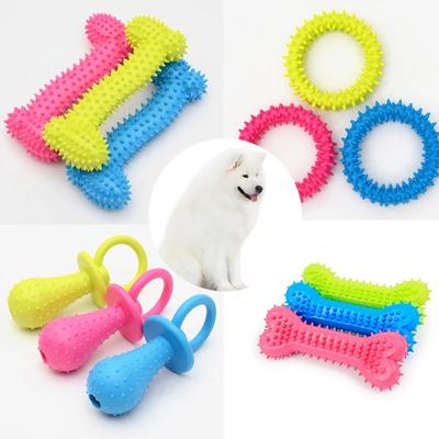 Brinquedos para animais de estimação para cães pequenos resistência de borracha à mordida brinquedo do cão limpeza dos dentes mastigar brinquedos de treinamento suprimentos para animais de estimação filhote de cachorro cães