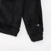 Champion Boa Fleece Zip Hooded Jacket with Script Logo Size L Men's High-Neck Embroidery, Black, (C3-L616/C3-L616Z)