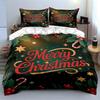 Colorful Neon Christmas Design Bedding Set (1 Duvet Cover, 2 Pillowcases, Duvet Not Included)