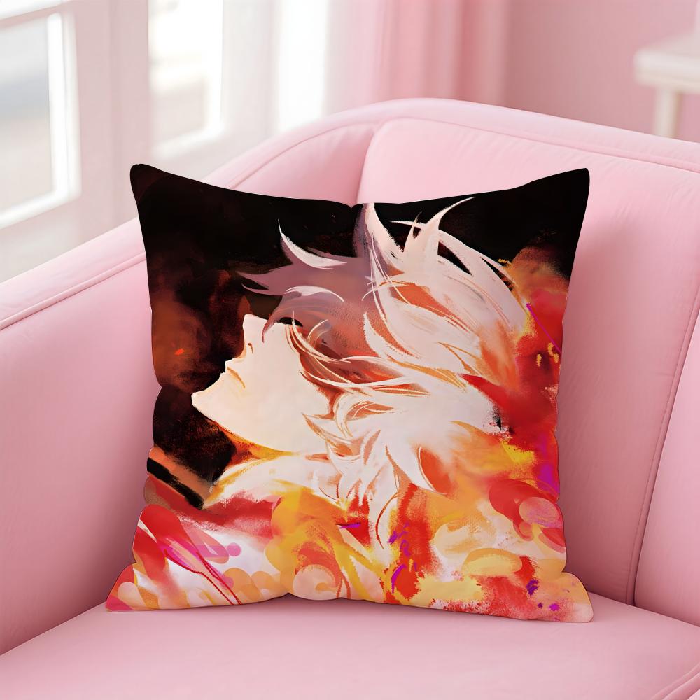 1PCS HHellS Paradises Anime Style Cushion Cover Pillowcase Short Plush Invisible zipper Room Sofa Cushion Cover