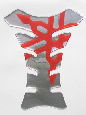 AxxL Custom Tank Pad for Yamaha Universal Silver Etc., TAYA-02-C/RED (Mirror Red)