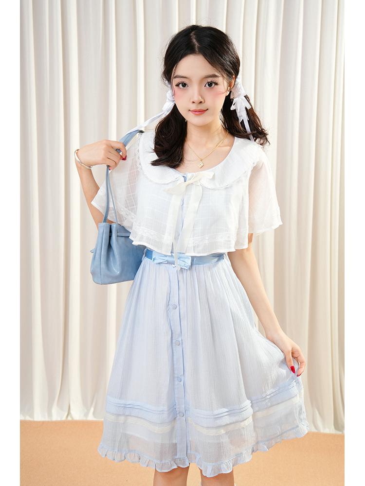 

Glass Candy Dopamine Sweet Peter Pan Collar Dress 2025 - Summer Petite Edition Extra Large
