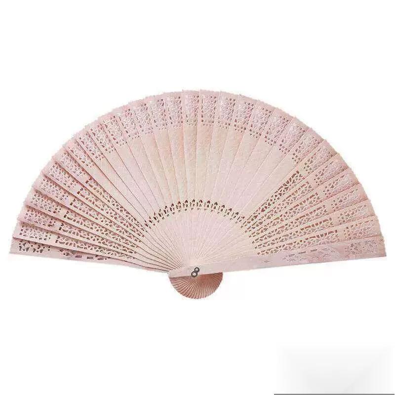 Sandalwood Fan, Original Wood Fan, Ancient Style Folding Sandalwood Fan, Chinese Style Handmade Wooden Fan, Sandalwood Folding Fan, Hollow-Carved